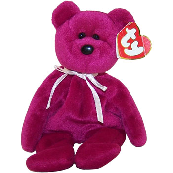 magenta beanie baby