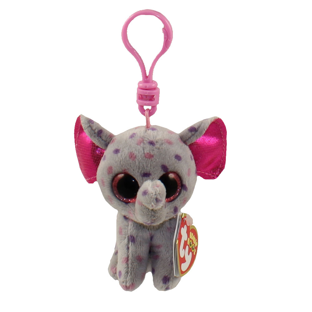 beanie boo elephant keychain