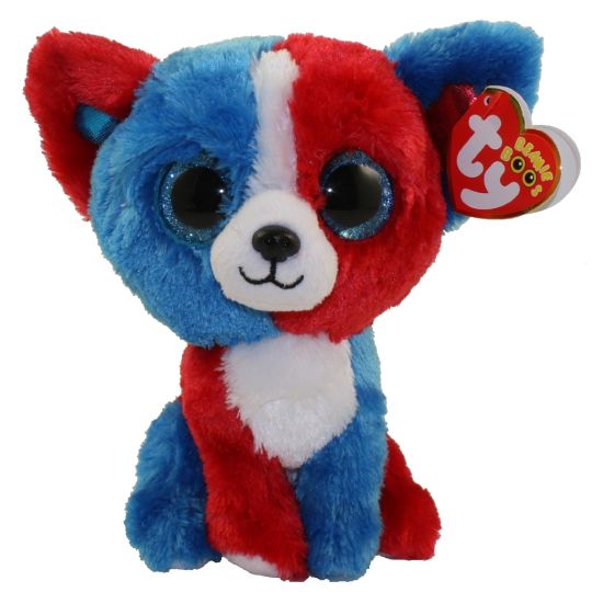 red white and blue beanie baby