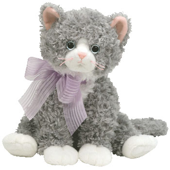 grey cat beanie baby