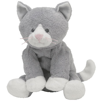 grey cat beanie baby