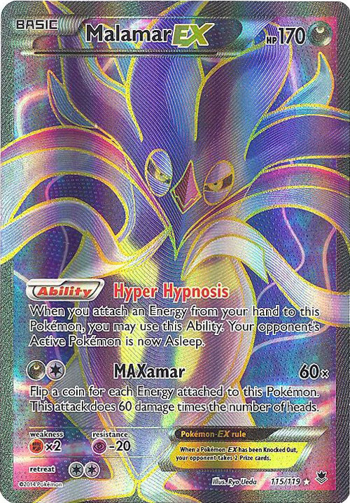 Pokemon Card XY Phantom Forces 115 119 MALAMAR EX Full Art Holo