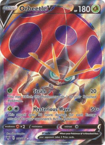 Pokemon Card Vivid Voltage 166 185 ORBEETLE V Full Art Ultra