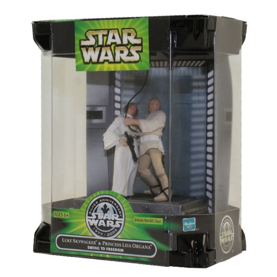 Star Wars Silver Anniversary Action Figure Set Luke Princess Leia Swing To Freedom 3 75 In