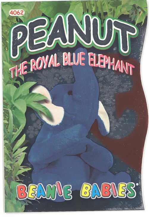 ty beanie baby peanut the royal blue elephant