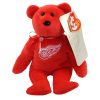 TY Beanie Baby - NHL Hockey Bear - DETROIT REDWINGS (8 inch) (Mint)