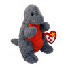 TY Beanie Baby - EMMETT the Grey Dinosaur (8 inch) (Mint)