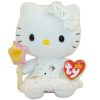 TY Beanie Baby - HELLO KITTY ( GOLD ANGEL ) ( No wings with pink trimmed star - 6 inch ) (Mint)