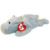 TY Beanie Baby - HAPPY the Hippo (Grey Version) (2nd or 3rd Gen Hang Tag - Mint)