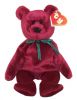 TY Beanie Baby - TEDDY CRANBERRY - NEW FACE (2nd or 3rd Gen Hang Tag - Mint)