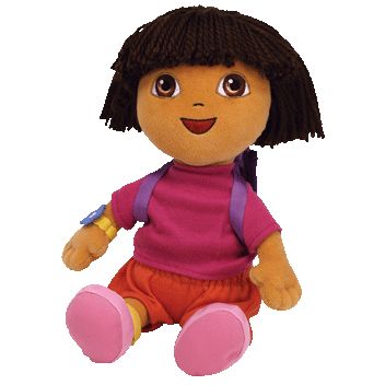 TY Beanie Buddy - DORA the Explorer (Yarn Hair) (Medium - 11.5 inch ...