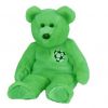 TY Beanie Buddy - KICKS the Soccer Bear (14 inch) (Mint)