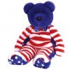 TY Beanie Buddy - LIBERTY the Bear (Blue Head Version) (14 inch) (Mint)