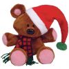 TY Beanie Buddy - POOKY the Stuffed Animal Bear ( Christmas Hat Version ) (8.5 inch) (Mint)