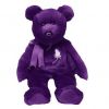 TY Beanie Buddy - PRINCESS the Purple Bear (14 inch) (Mint)