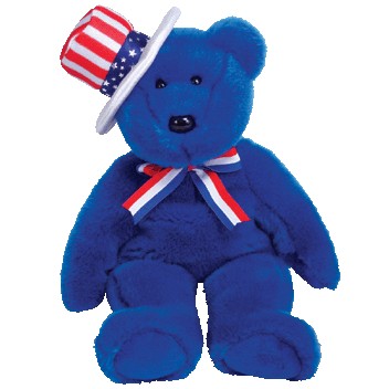 TY Beanie Buddy - SAM the Bear (Blue Version) (15 inch ...