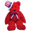 TY Beanie Buddy - SAM the Bear (Red Version) (15 inch) (Mint)
