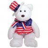 TY Beanie Buddy - SAM the Bear (White Version) (15 inch) (Mint)