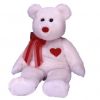 TY Beanie Buddy - VALENTINO the White Bear (14 inch) (Mint)