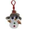 TY Beanie Boos - BUTTONS the Snowman  (Plastic Key Clip - 3 inch) (Mint)