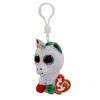 TY Beanie Boos - CANDY CANE the Unicorn  (Plastic Key Clip - 3 inch) (Mint)