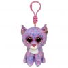 TY Beanie Boos - CASSIDY the Speckled Cat (Glitter Eyes)(Key Clip - 3 inch) (Mint)