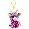 TY Beanie Boos - GILBERT the Pink Giraffe (Plastic Key Clip) (Mint)