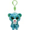 TY Beanie Boos - LEONA the Blue Leopard (Plastic Key Clip - 3 inch) (Mint)