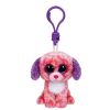 TY Beanie Boos - LONDON the Multicolored Dog (Key Clip - 3 inch) (Mint)