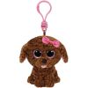 TY Beanie Boos - MADDIE the Brown Dog (Plastic Key Clip) (Mint)