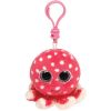 TY Beanie Boos - OLLIE the Pink Octopus (Plastic Key Clip - 3 inch) (Mint)