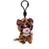 TY Beanie Boos - PATCHES the Brown & Pink Leopard (Plastic Key Clip) (Mint)