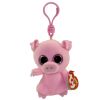 TY Beanie Boos - POSEY the Pig (Plastic Key Clip - 3 inch) (Mint)