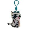 TY Beanie Boos - QUINN the Cat (Plastic Key Clip - 3 inch) (Mint)