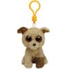 TY Beanie Boos - ROOTBEER the Brown Dog (Plastic Key Clip - 3 inch) (Mint)