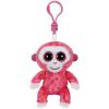 TY Beanie Boos - RUBY the Pink Monkey (Plastic Key Clip) (Mint)