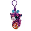 TY Beanie Boos - SKY HIGH the Giraffe (Plastic Key Clip - 3 inch) (Mint)