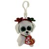 TY Beanie Boos - SUGAR the White Dog (2019) (Plastic Key Clip - 3.5 inch) (Mint)