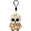 TY Beanie Boos - SWOOPS the Brown Owl (Plastic Key Clip - 3 inch) (Mint)