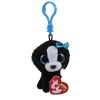 TY Beanie Boos - TRACEY the Black & White Dog (Plastic Key Clip - 3.5 inch) (Mint)