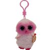 TY Beanie Boos - TWIGGY the Pink Owl (Plastic Key Clip) (Mint)