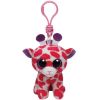 TY Beanie Boos - TWIGS the Pink Giraffe (Plastic Key Clip - 3 inch) (Mint)