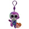 TY Beanie Boos - ZURI the Monkey  (Plastic Key Clip - 3 inch) (Mint)