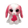 TY Beanie Boos - COOKIE the PINK Dog with Heart (Regular Size - 6 inch) (Mint)