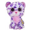 TY Beanie Boos - GLAMOUR the Purple Leopard (Regular Size - 6 inch) (Mint)