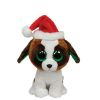 TY Beanie Boos - PRESENTS the Dog with Santa Hat (Regular Size - 6 inch) (Mint)