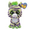 TY Beanie Boos - WILD the Green & Purple Zebra (Regular Size - 6 inch) (Mint)