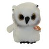 TY Beanie Boos - AUSTIN the White Owl (Glitter Eyes) (Regular Size - 6 inch) (Mint)