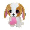 TY Beanie Boos - COOKIE the Brown Dog w/Heart (Regular Size - 6 inch) (Mint)