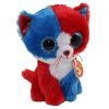 TY Beanie Boos - FIRECRACKER the Red, White & Blue Cat (Glitter Eyes)(Regular Size - 6 inch) (Mint)